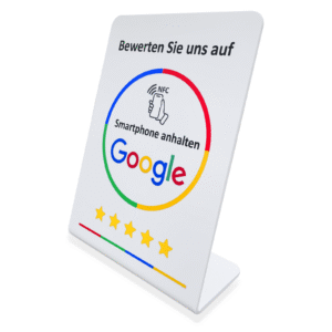 NFC-Aufsteller für mehr Google Bewertungen
