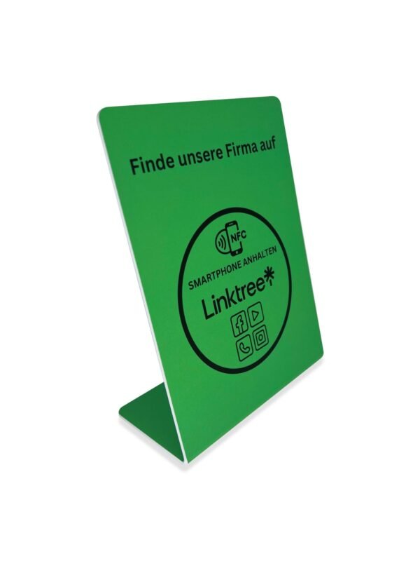 NFC-Aufsteller für mehr Social-Media Reichweite durch Linktree