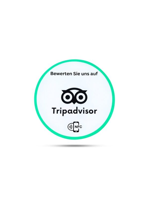 Hochwertiger NFC-Aufkleber für mehr Tripadvisor Bewertungen – Bild 2