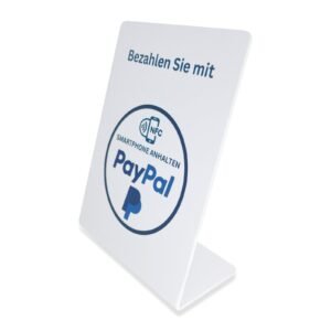 NFC-Aufsteller für PayPal-Bezahlung