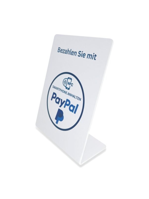 NFC-Aufsteller für PayPal-Bezahlung